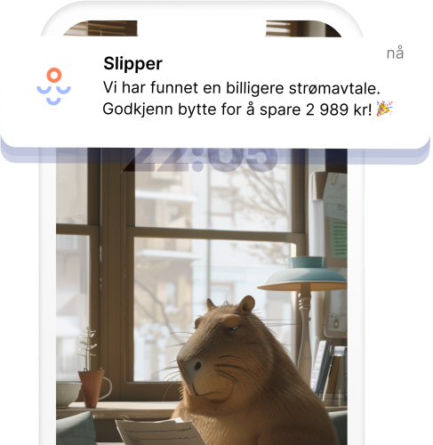 Visning av varslinger man får i appen