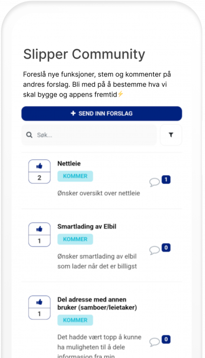 Bli aktiv i vårt community, og bli med på å bestemme funksjoner og forbedringer i appen