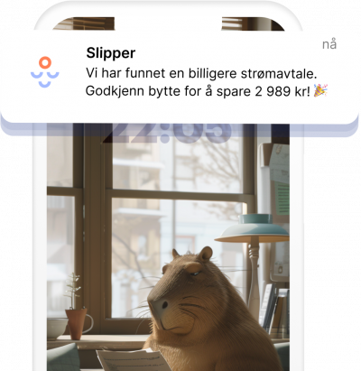 Visning av varslinger man får i appen