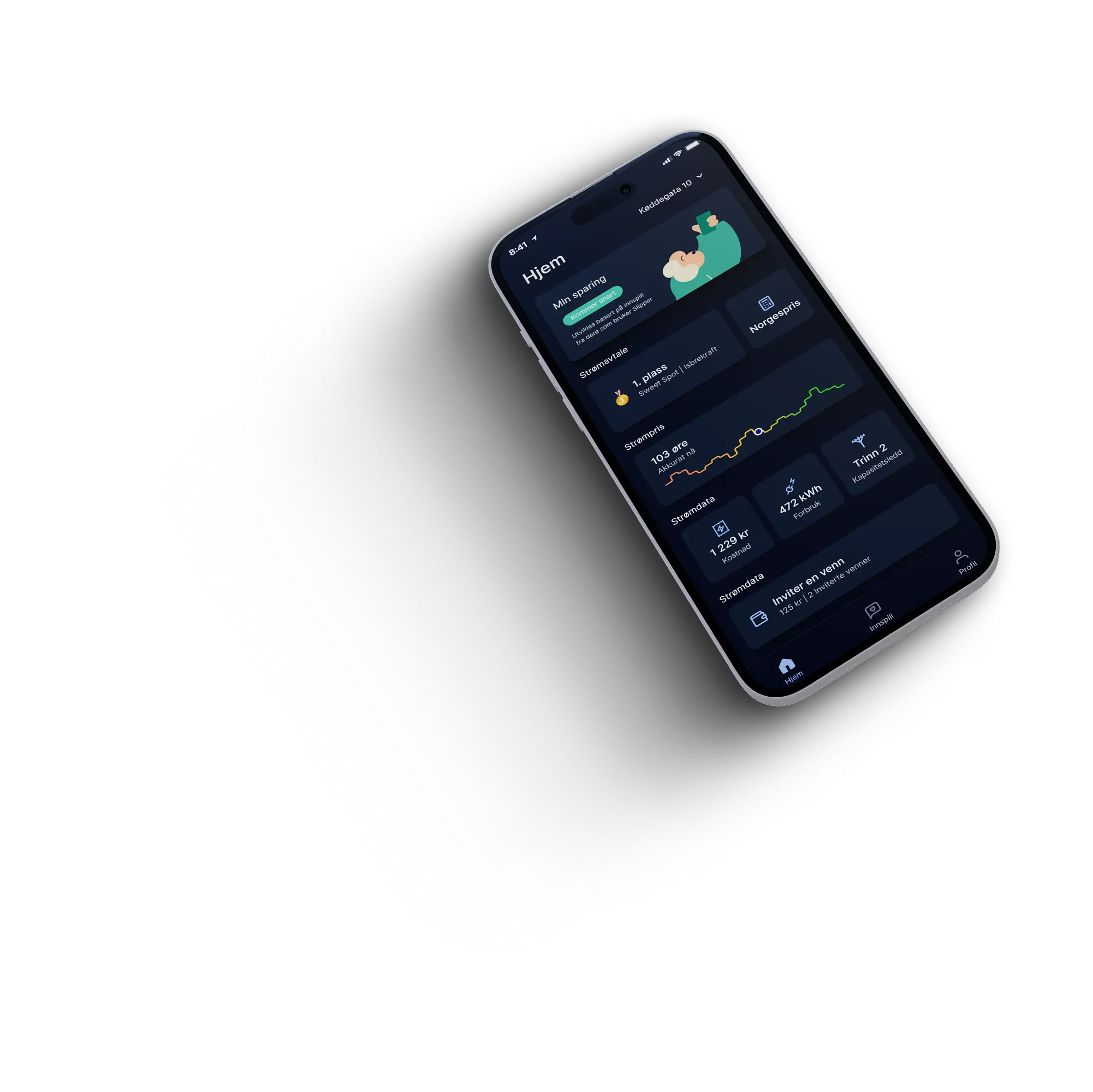 Slipper app på telefon